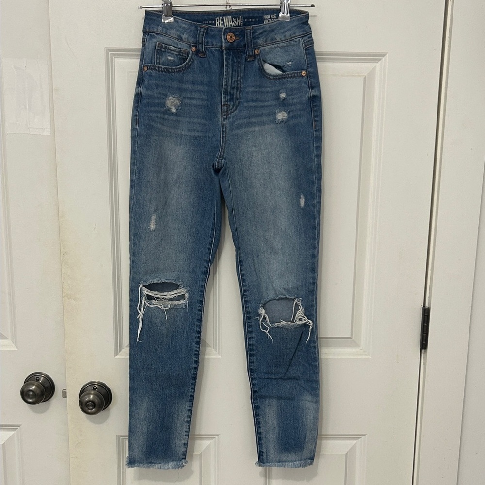 Rewash high-rise vintage reunion jeans size 1 / 25 Braham inseam 24“ ripped